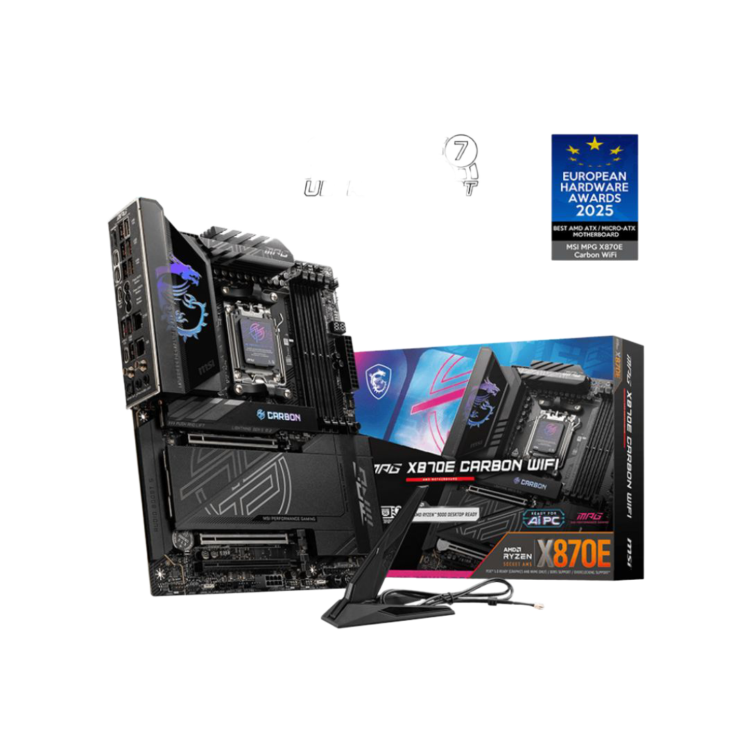 MSI MPG X870E CARBON WIFI AMD AM5 ATX Motherboard - 1