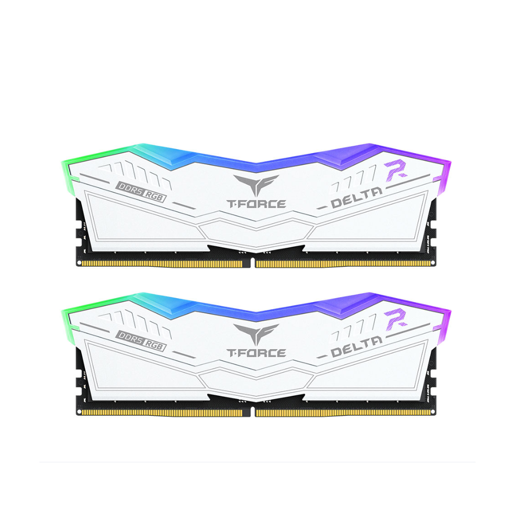 رام TeamGroup T-Force Delta RGB DDR5 32GB (2x16GB) 5600MHz أبيض - 1