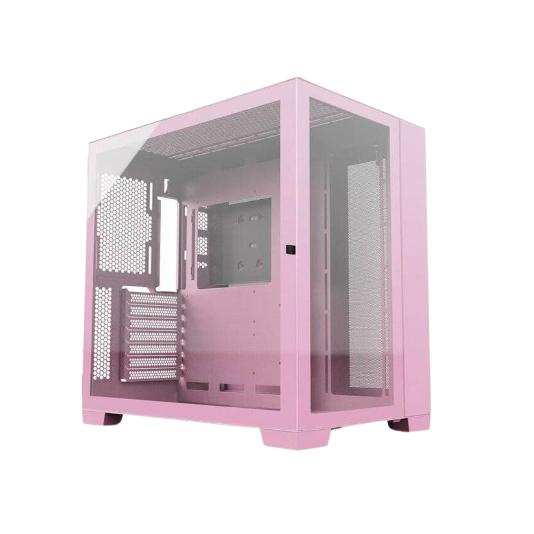 كيس Sama A711 Mid-Tower ATX وردي زجاجي - 1