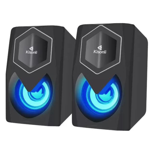 سبيكر Kisonli L-1020 2.0 قناة 6W USB سلكي أسود - 1
