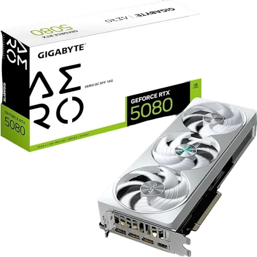 كارت شاشة Gigabyte AERO RTX 5080 16GB GDDR7 OC Edition أبيض - 1