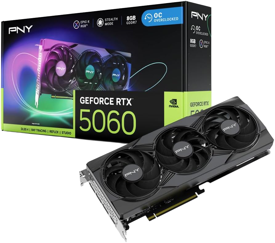 PNY GeForce RTX 5060 8GB GDDR7 Triple Fan OC Edition - 1