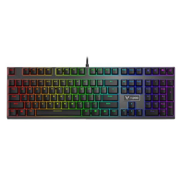 كيبورد Rapoo VPRO V700RGB ميكانيكي فول سايز سلكي Space Grey - 1