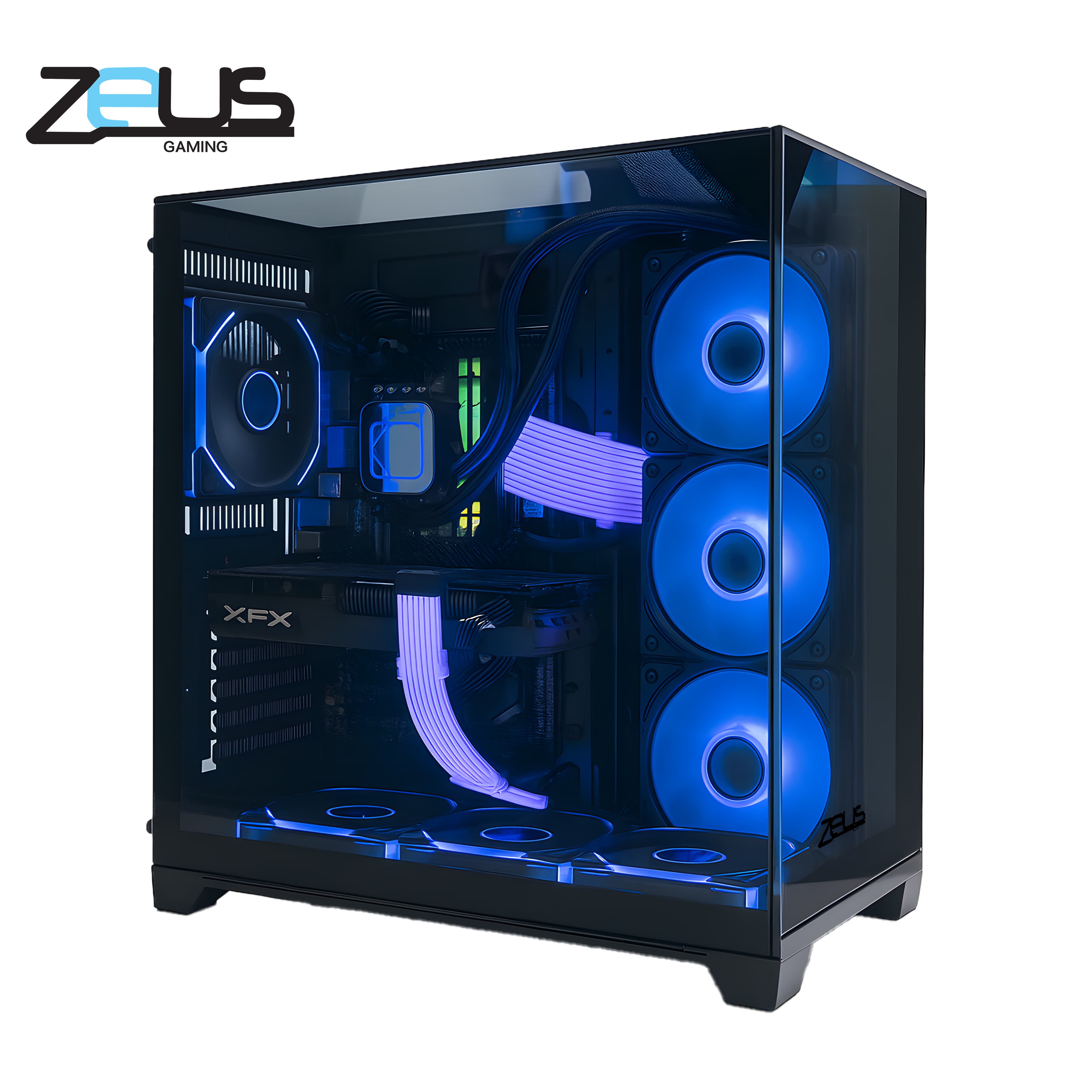 كيس Zeus Z9 Pro ATX Mid-Tower أسود زجاج مقوى ARGB - 1