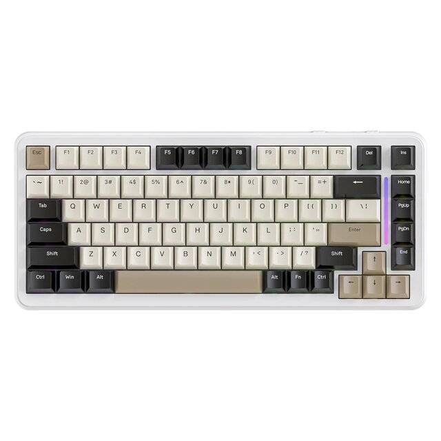 كيبورد Attack Shark M86 75% ميكانيكي لاسلكي RGB أبيض - 1