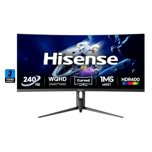 شاشة Hisense 34″ 3440x1440 240Hz VA أسود - 1