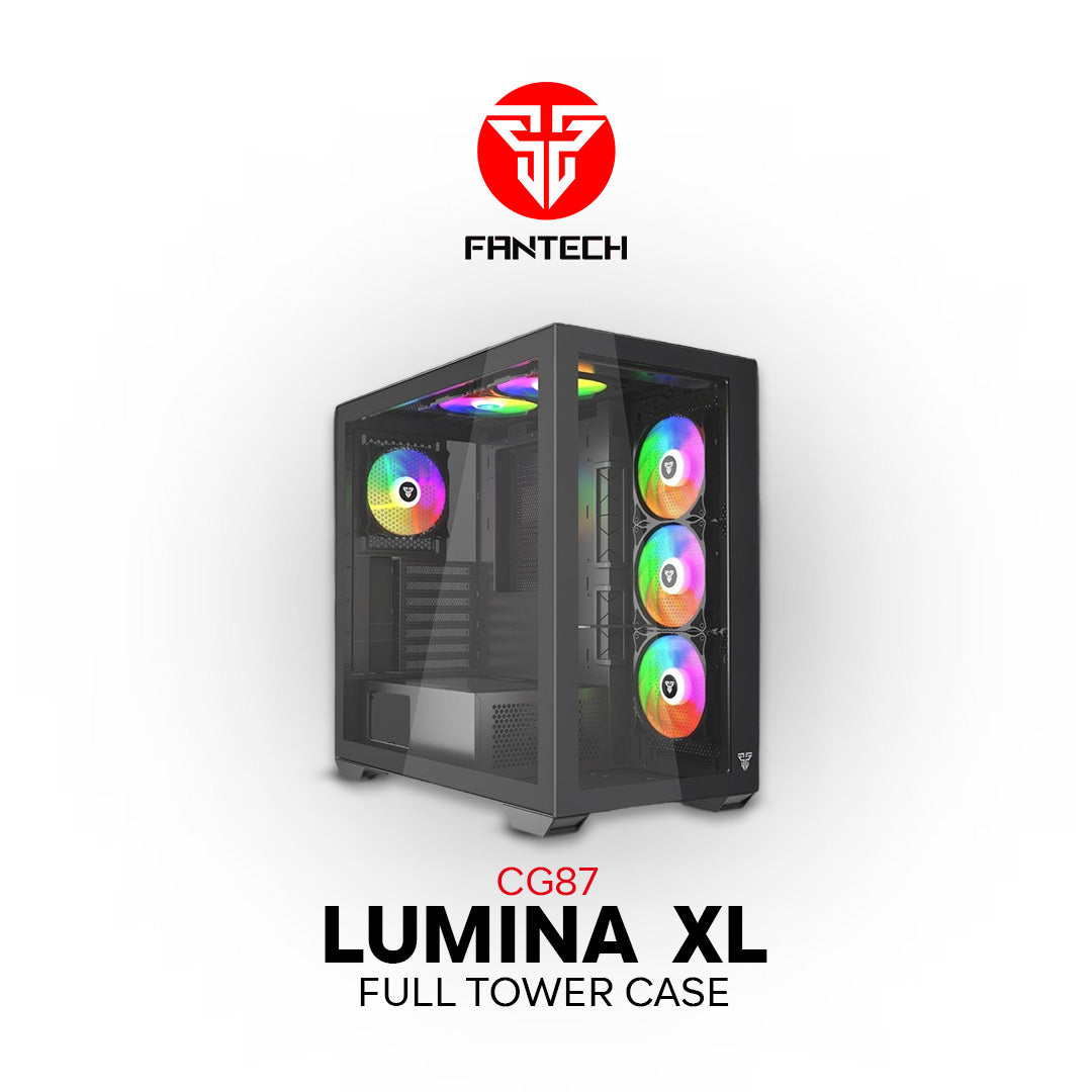 كيس Fantech CG87 Lumina XL Full Tower EATX زجاجي مقوى RGB - 1