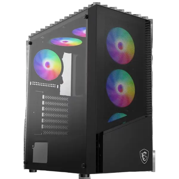 MSI MAG SHIELD 200L Mid-Tower ATX Case Tempered Glass - 1