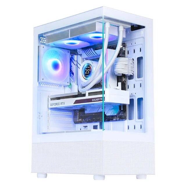 كيس SAMA Neview 3321 برج متوسط ATX أبيض زجاج مقوى - 1