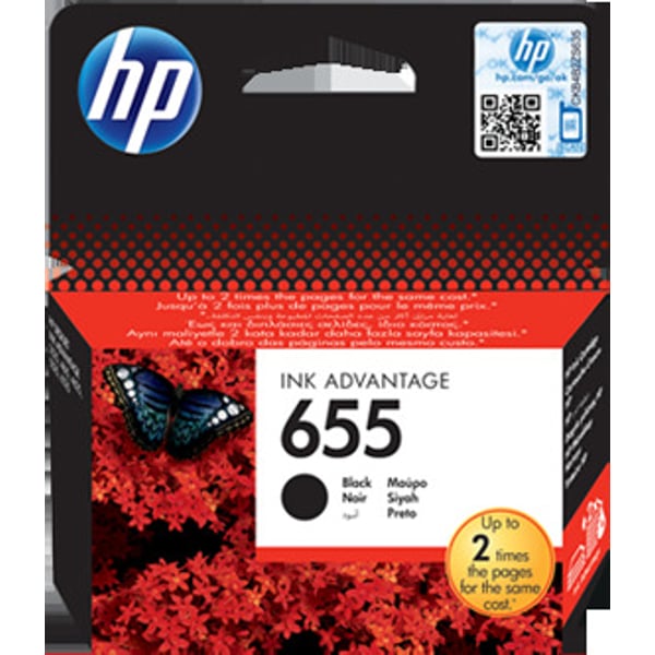 HP 655 Ink Cartridge Black - 1