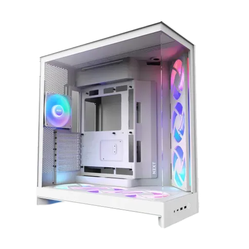 NZXT H9 Flow Mid-Tower ATX Case White RGB - 1