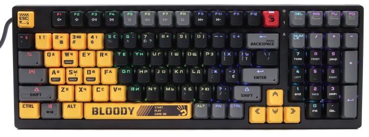 Bloody S98 Mechanical Gaming Keyboard BLMS Red Switch RGB Sports Lime - 1
