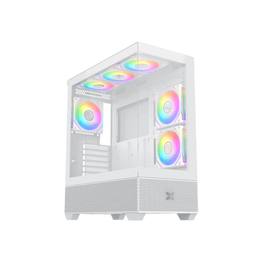Xigmatek Alphard Arctic Mid-Tower ATX Case White - 1