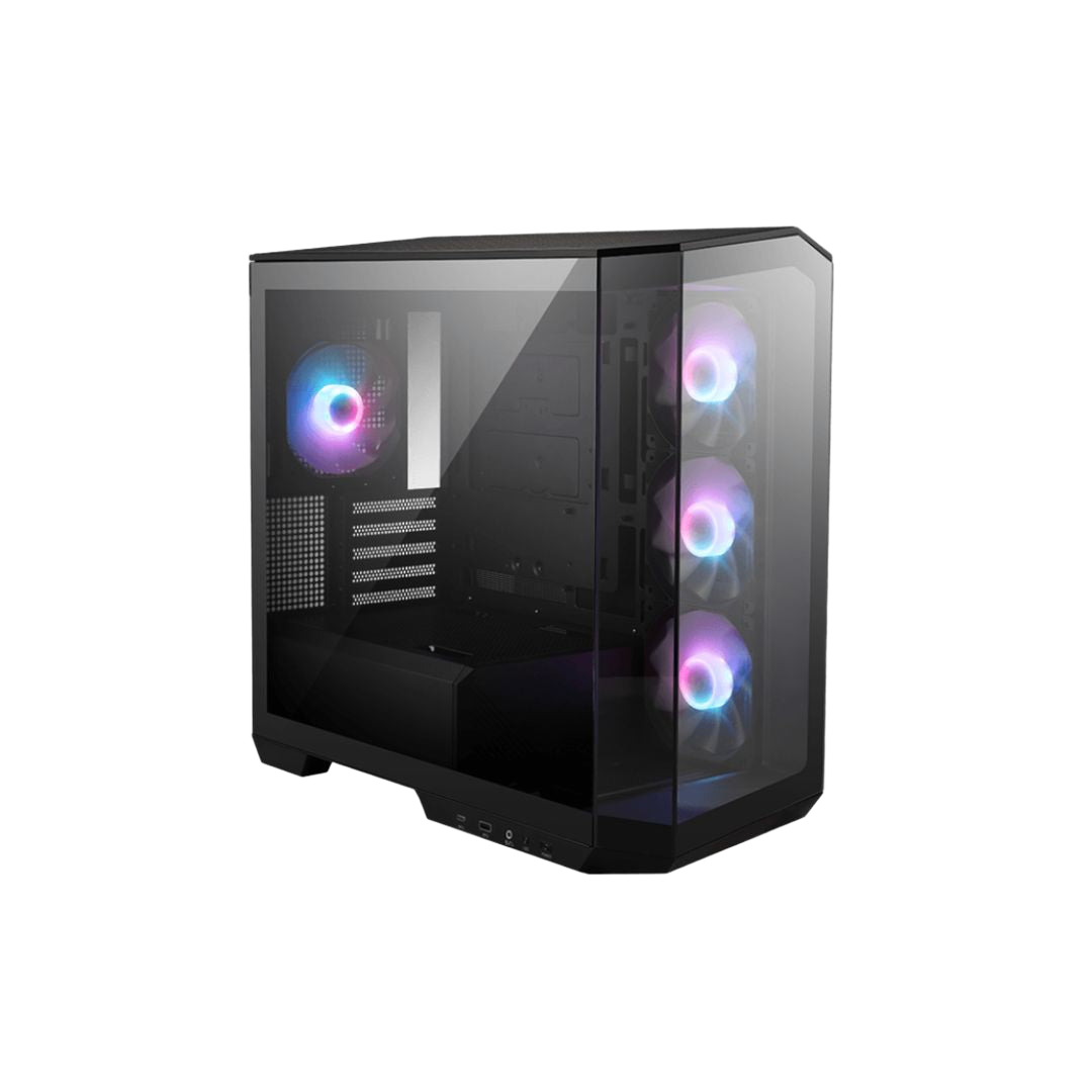 MSI MAG PANO M100R PZ Micro-Tower Black Tempered Glass Case - 1