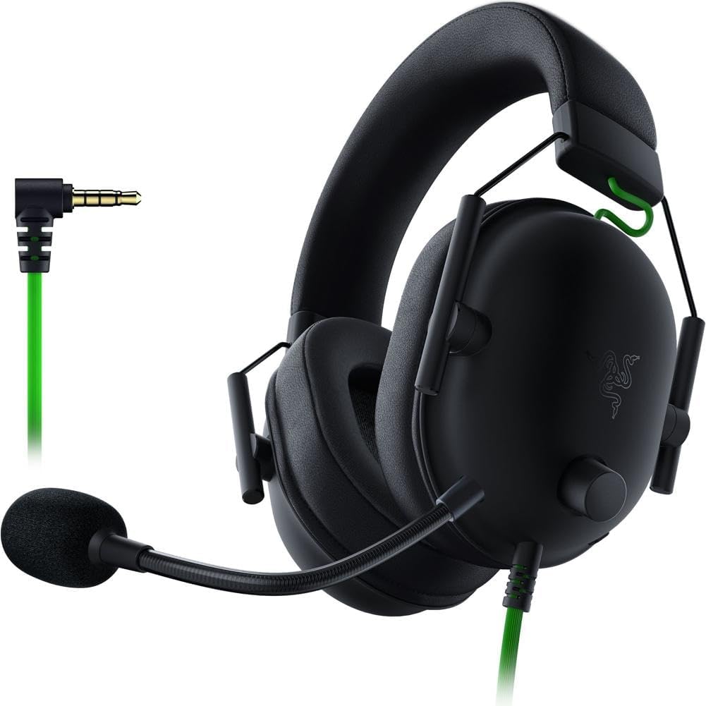 سماعات Razer BlackShark V2 X 3.5mm سلكي مع ميكروفون أخضر - 1