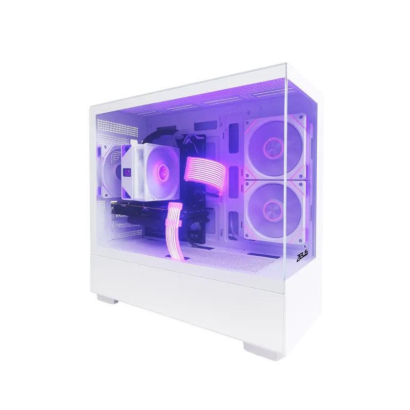 Zeus Z6 Pro Micro-ATX Case White ARGB - 1