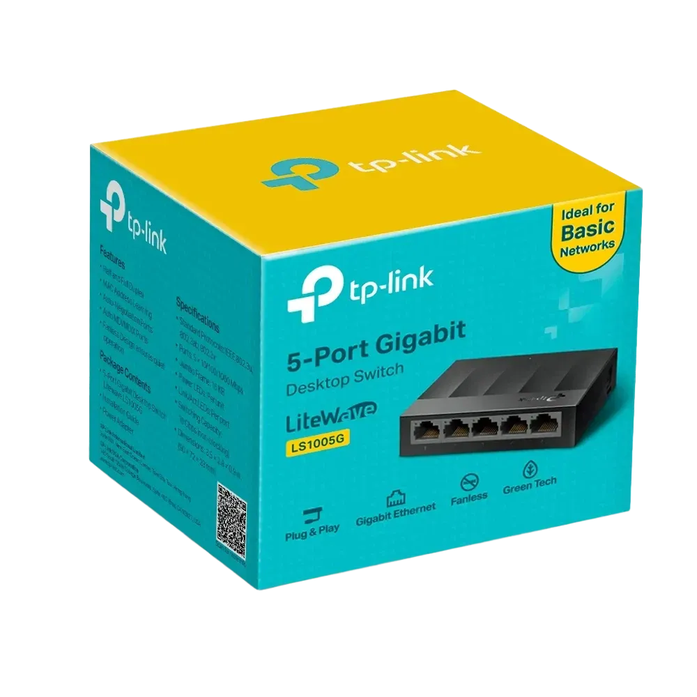 سويتش TP-Link LiteWave LS1005G 5-Port 1Gbps غير مُدار - 1