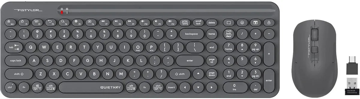 A4Tech Fstyler FG3300 Air QuietKey Wireless Keyboard + Mouse Combo Blue - 1