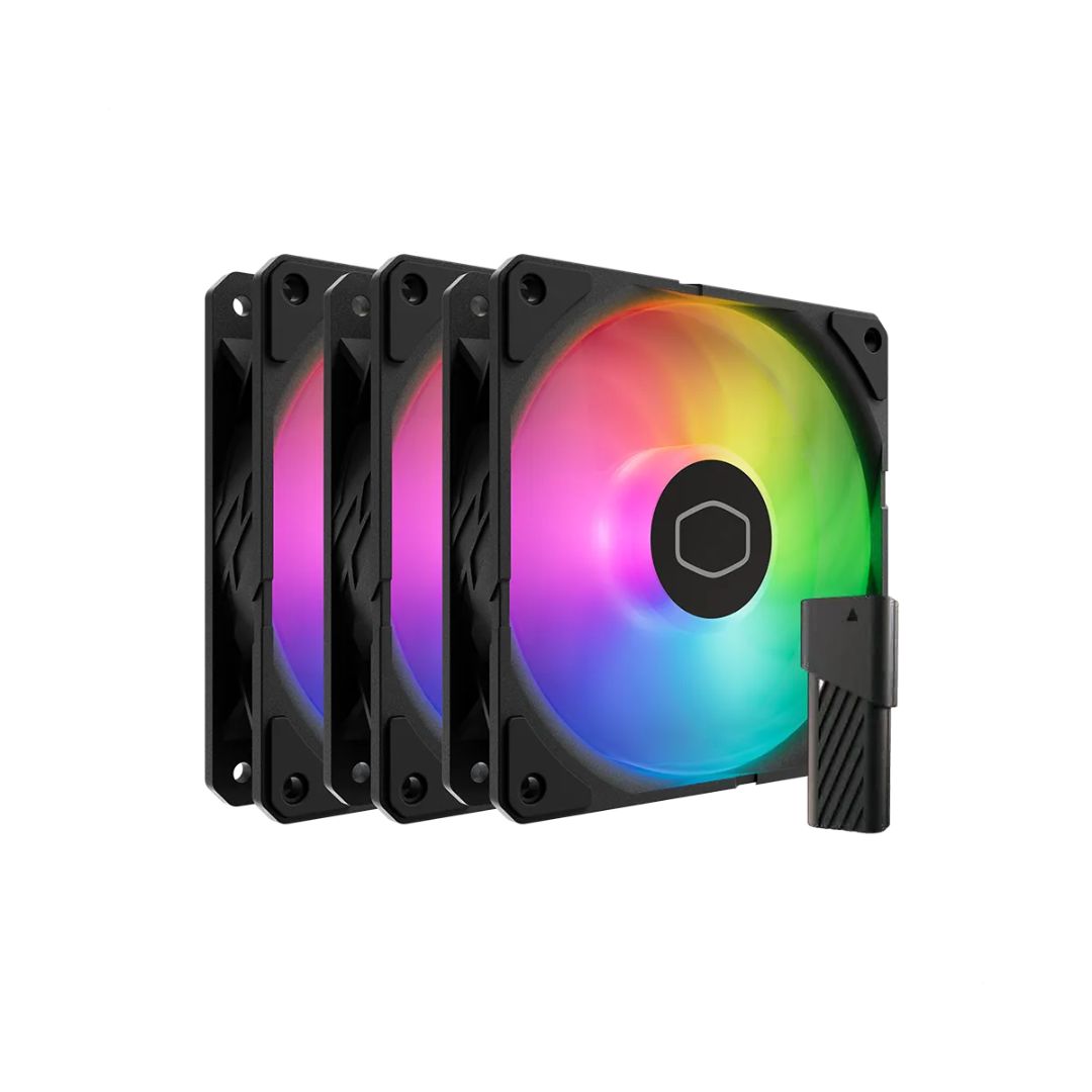 Cooler Master SickleFlow Edge Air Cooler 120mm 2.4W TDP ARGB 3-Pack Black - 1