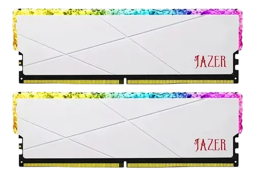 Jazer DDR4 32GB (2x16GB) 3200MHz White RGB Desktop Memory - 1