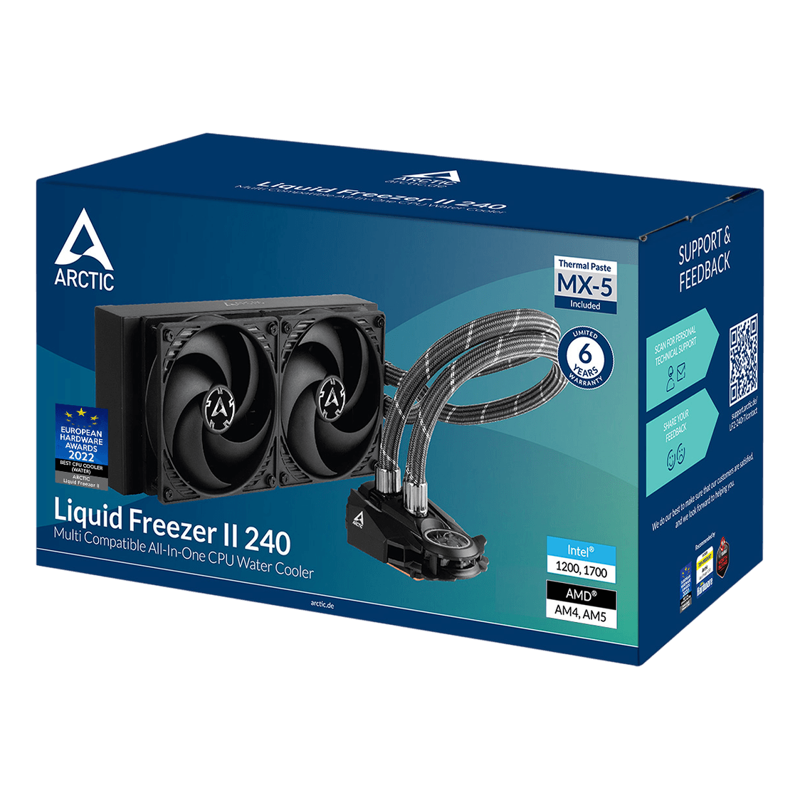 Arctic Liquid Freezer II 240mm AIO Liquid Cooler 200W TDP - 1