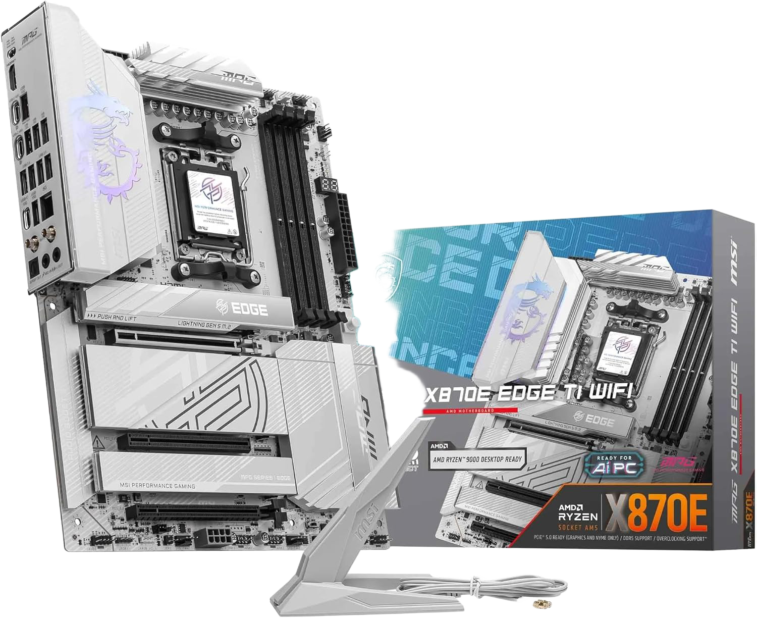 MSI MPG X870E EDGE TI WIFI AMD X870E AM5 ATX Motherboard - 1