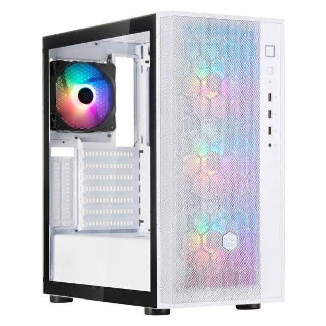 كيس SilverStone Fara R1 V2 Mid-Tower ATX أبيض Tempered Glass - 1