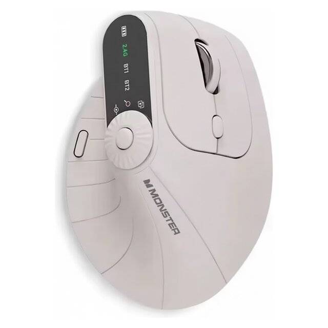 ماوس Monster Airmars M2 Pro 12000 DPI Dual-Mode BT أبيض - 1
