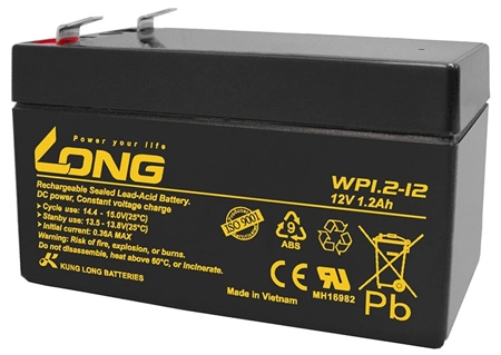 بطارية LONG WP1.2-12 1.2Ah 12V Lead Acid Rechargeable - 1