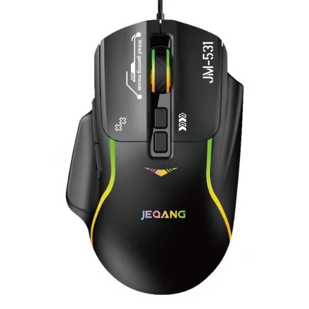 ماوس Jeqang 531 3600 DPI USB RGB أسود - 1