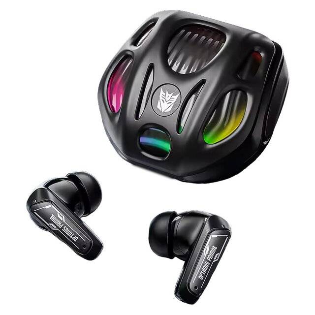 Transformers TF-T35 TWS Earbuds Bluetooth 5.4 RGB Microphone Black - 1