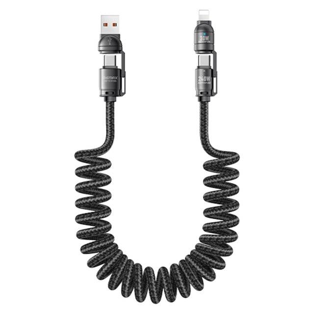 كيبل Remax USB-A إلى [Other] 1500cm سبرينغ أسود - 1