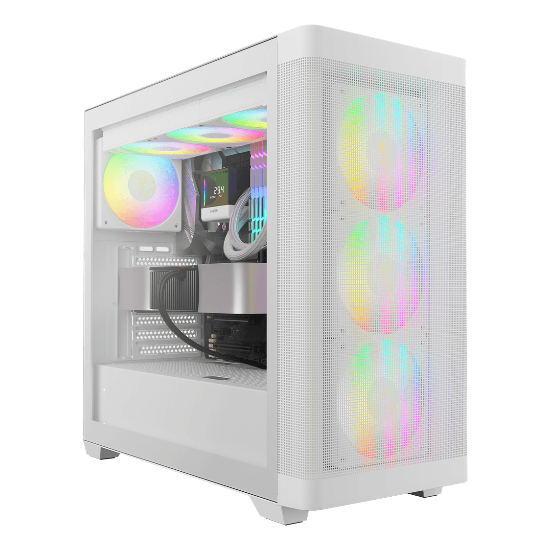 Gamdias ATHENA M3 Mid-Tower ATX Case White - 1