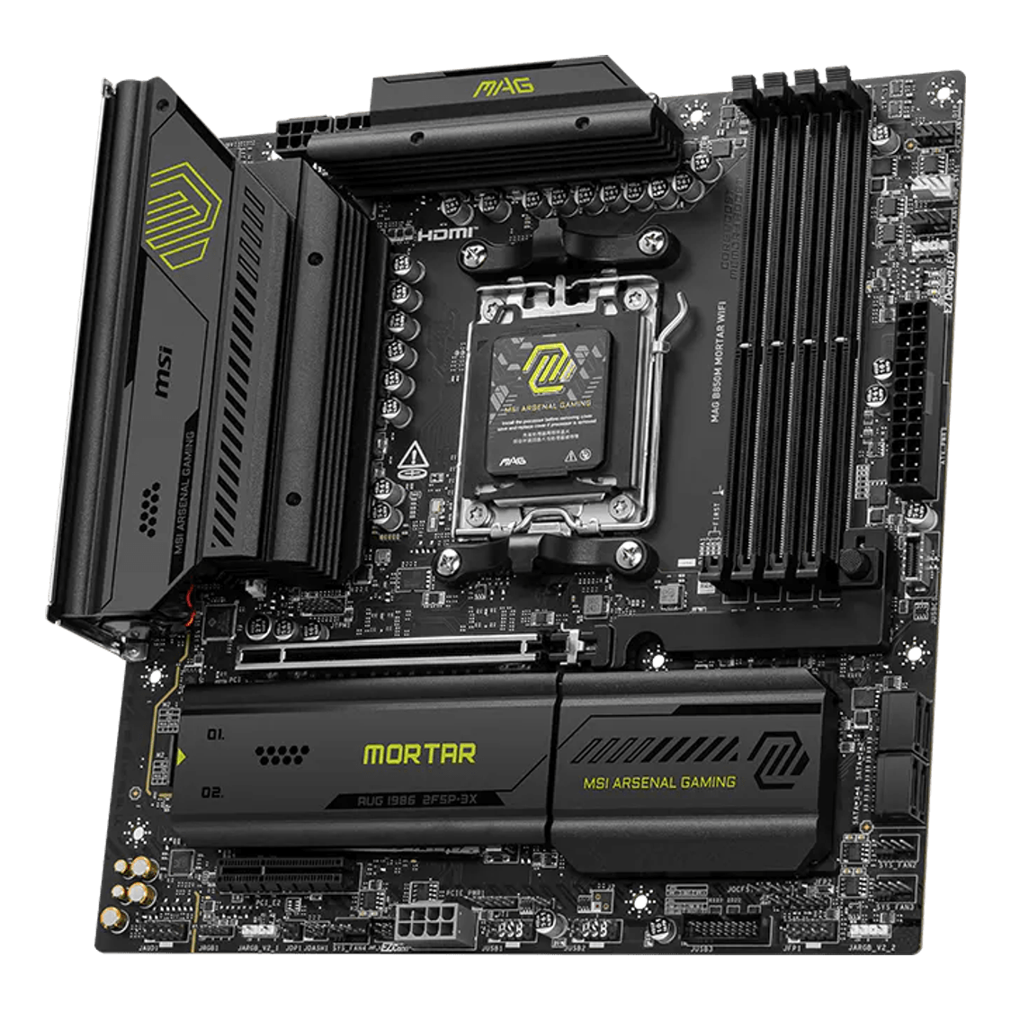 MSI MAG Mortar B850 Micro-ATX Motherboard AM5 DDR5 WiFi - 1