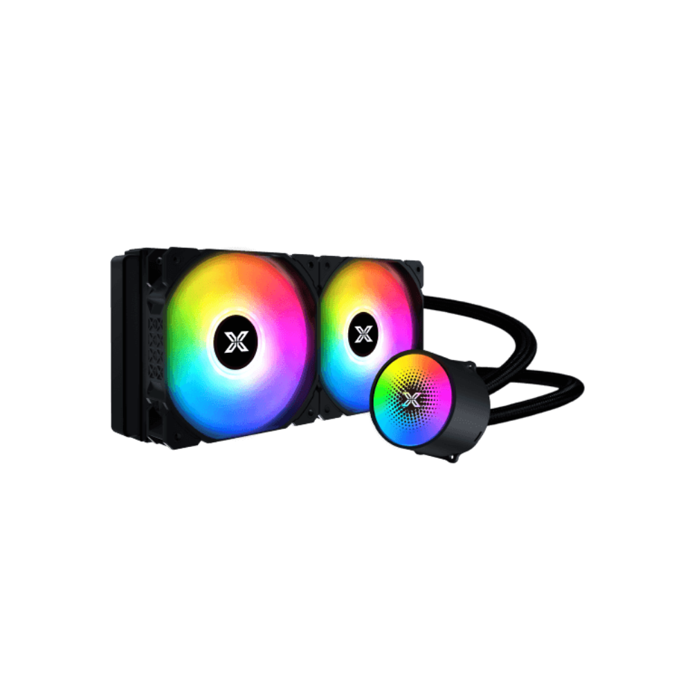 XIGMATEK Neon Aqua 240mm AIO Liquid Cooler ARGB Black - 1