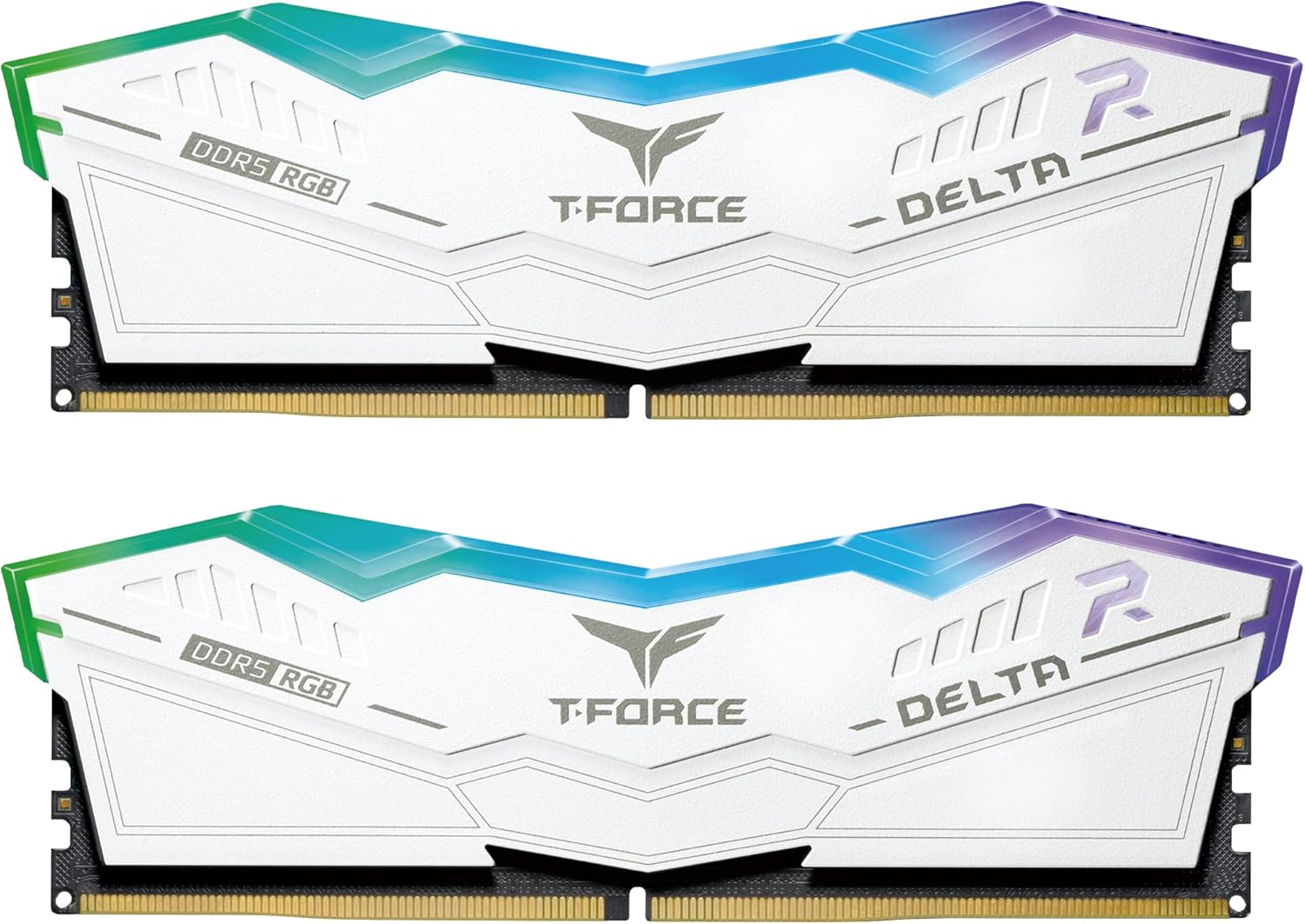 TEAMGROUP T-Force Delta RGB DDR5 32GB (2x8GB) 5600MHz CL36 Desktop Memory White - 1