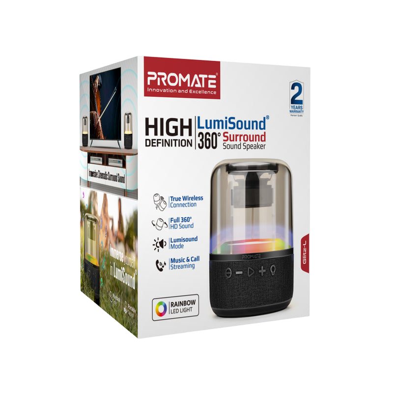 Promate Glitz-L 10W LumiSound 360° Wireless Speaker - 1