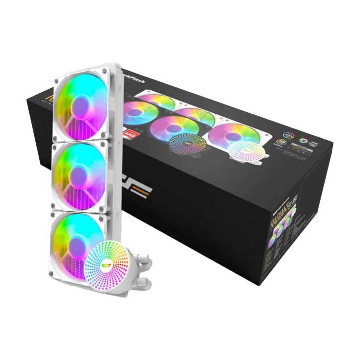 مبرد مائي DarkFlash Radiant DC360 مقاس 360mm AIO لون أبيض - 1