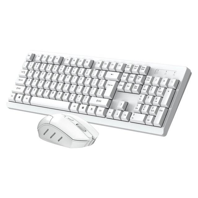 Stinger SKM-200 104 Keys Wireless Keyboard and Mouse Combo White - 1