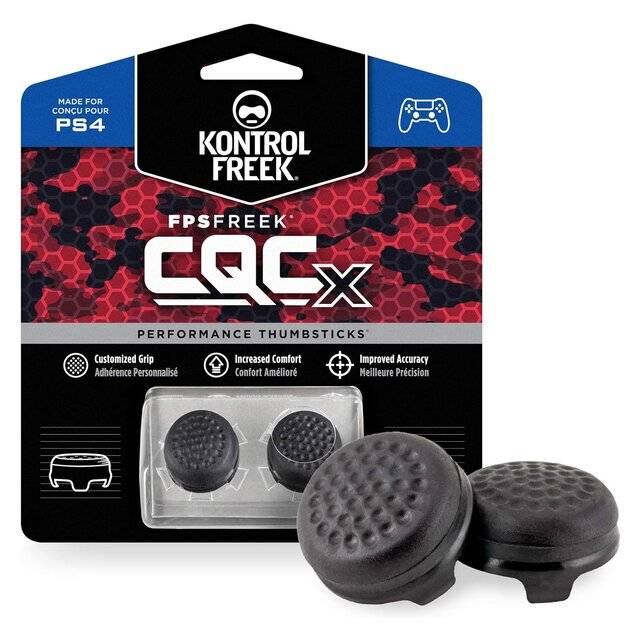 KontrolFreek CQCX Performance Thumbsticks for PS4 & PS5 Black - 1