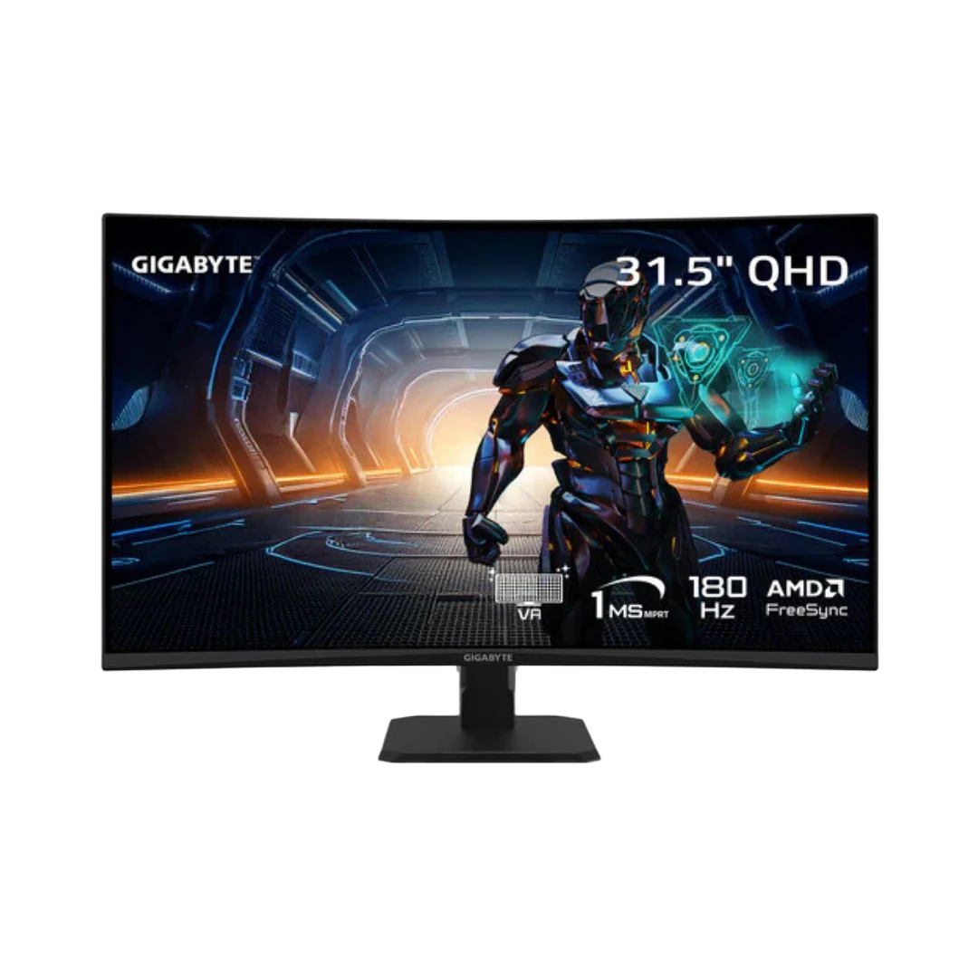 Gigabyte GS32QCA 32" 2560x1440 180Hz VA Gaming Monitor - 1