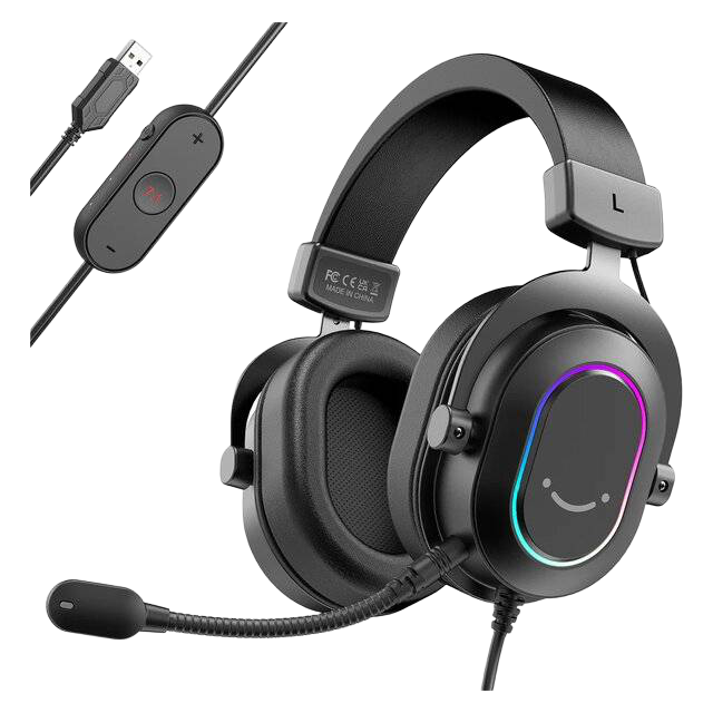 FIFINE AmpliGame H6 Wired USB Gaming Headset 7.1 Surround RGB - 1
