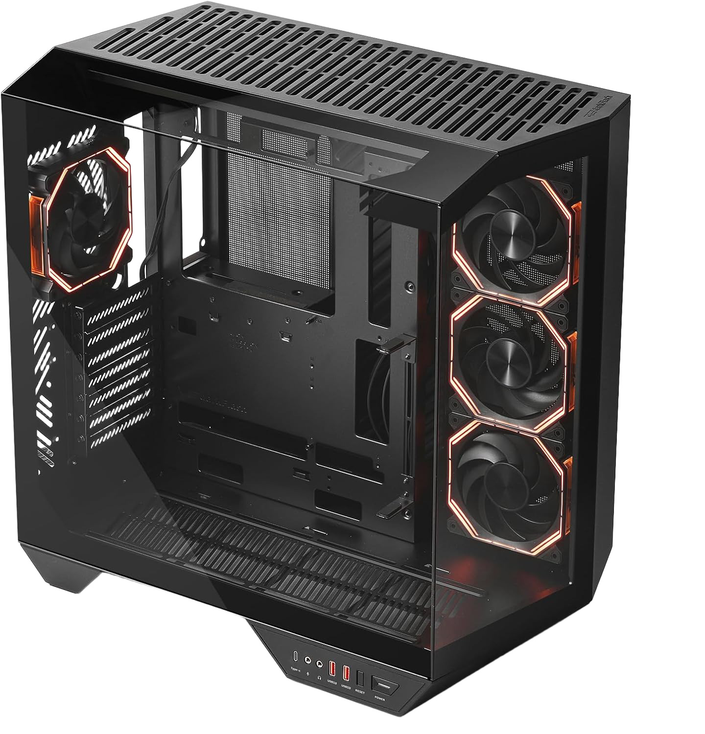 DarkFlash DY470 Mid-Tower ATX Case Black Tempered Glass - 1