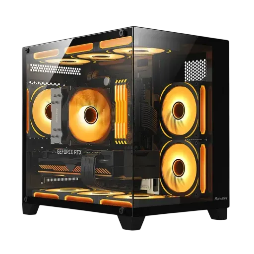 Huntkey Storm S920 Micro-ATX Case Black ARGB 3 Fan - 1