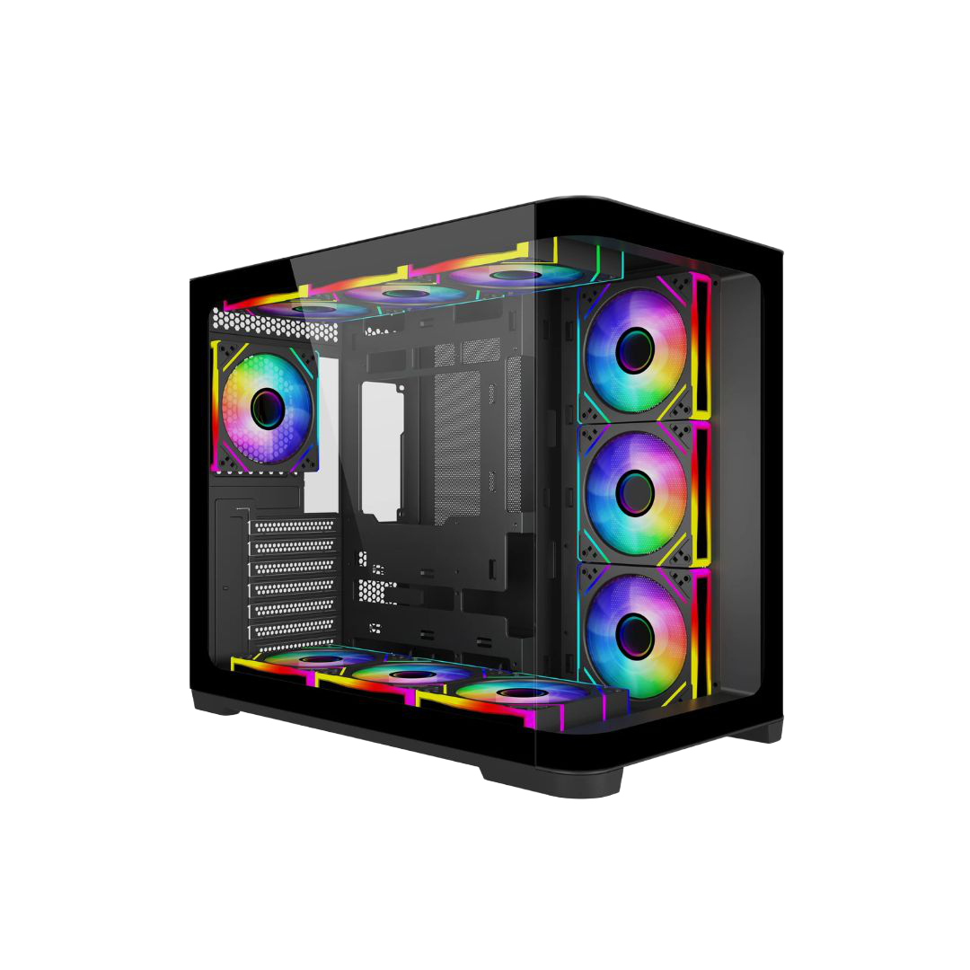 SAMA Neview 2851A Mid-Tower ATX Case Black Tempered Glass - 1