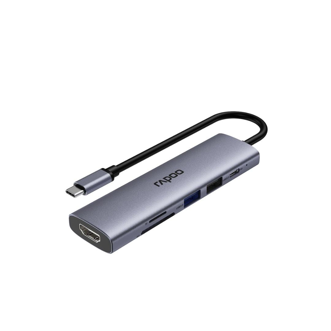Rapoo XD61 6-Port USB 3.0 Docking Station 100W Silver - 1