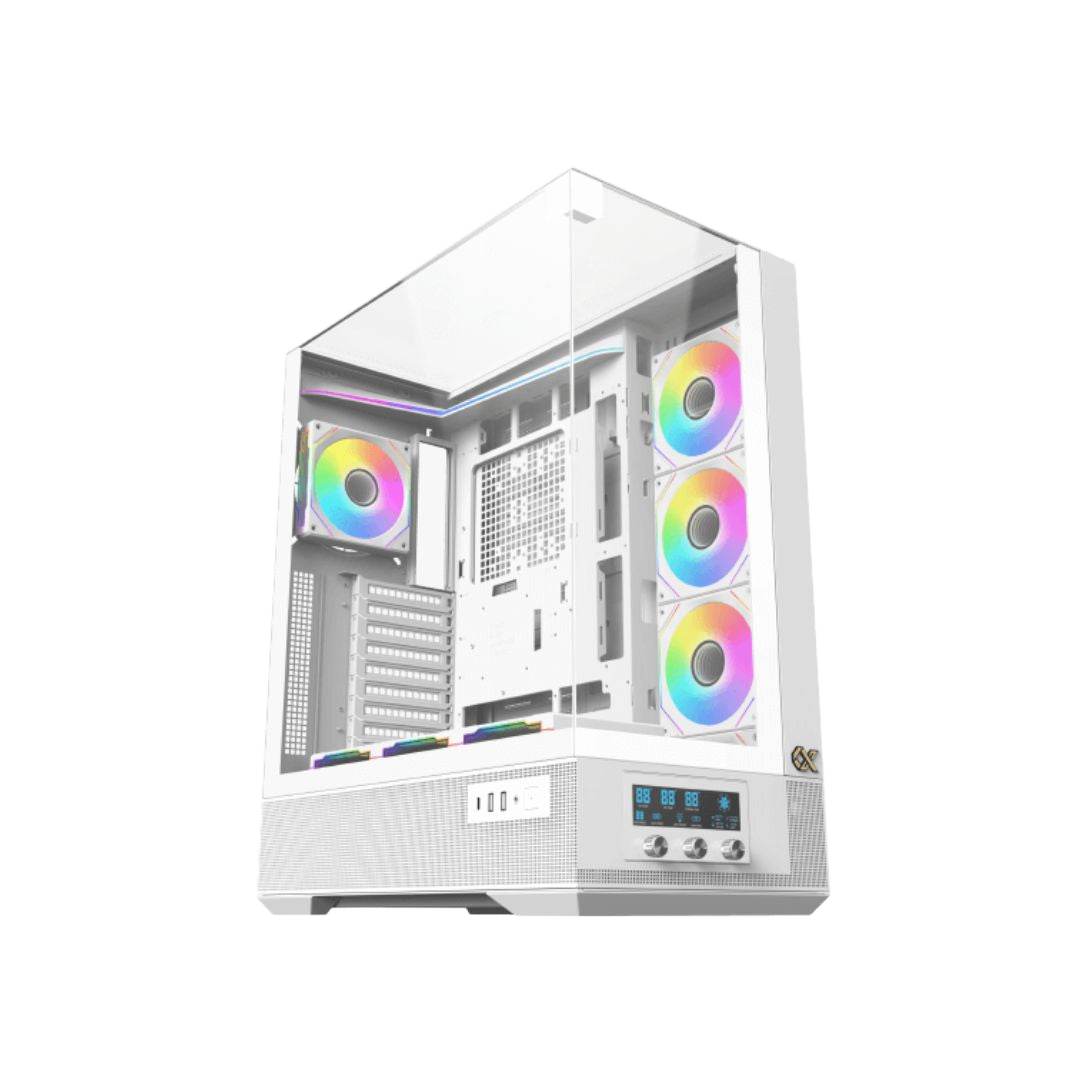 XIGMATEK Vision Pro Arctic Mid-Tower ATX Case White Tempered Glass - 1