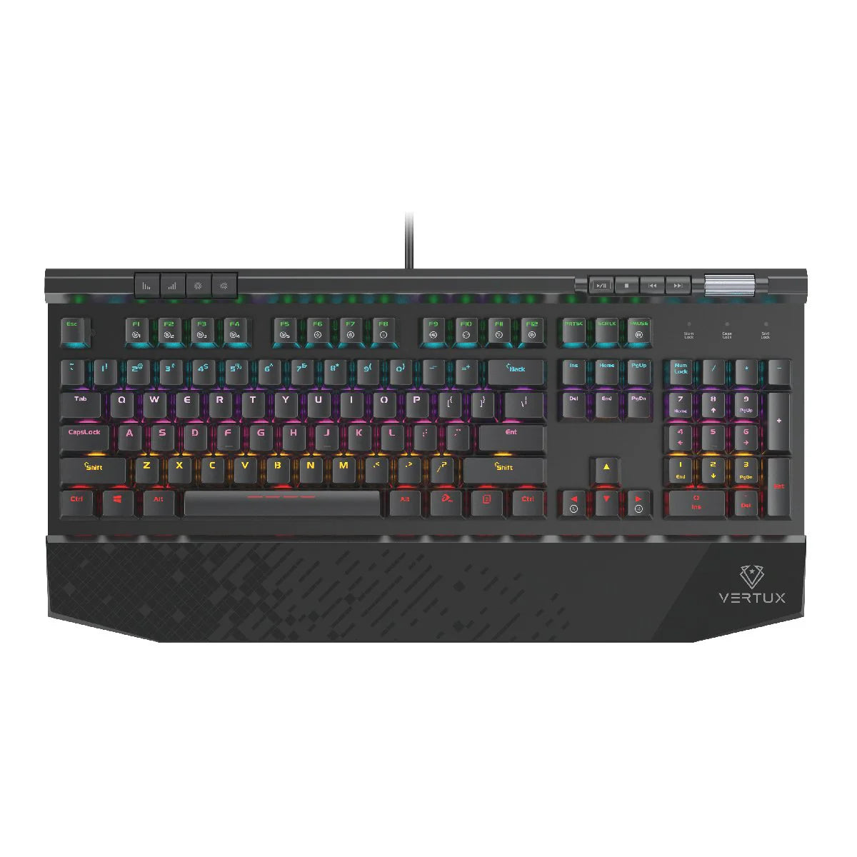 Vertux Tungsten Full-Size Mechanical Wired RGB Keyboard - 1