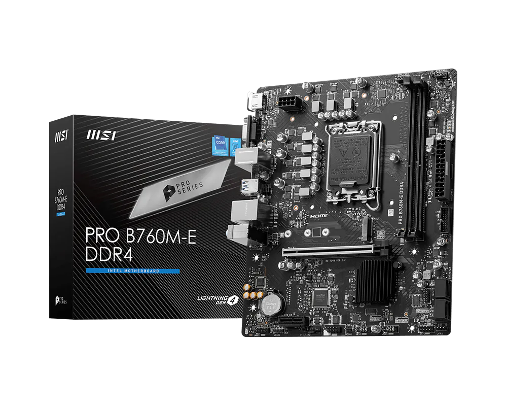 msi Msi Pro b760m-e DDR4 black