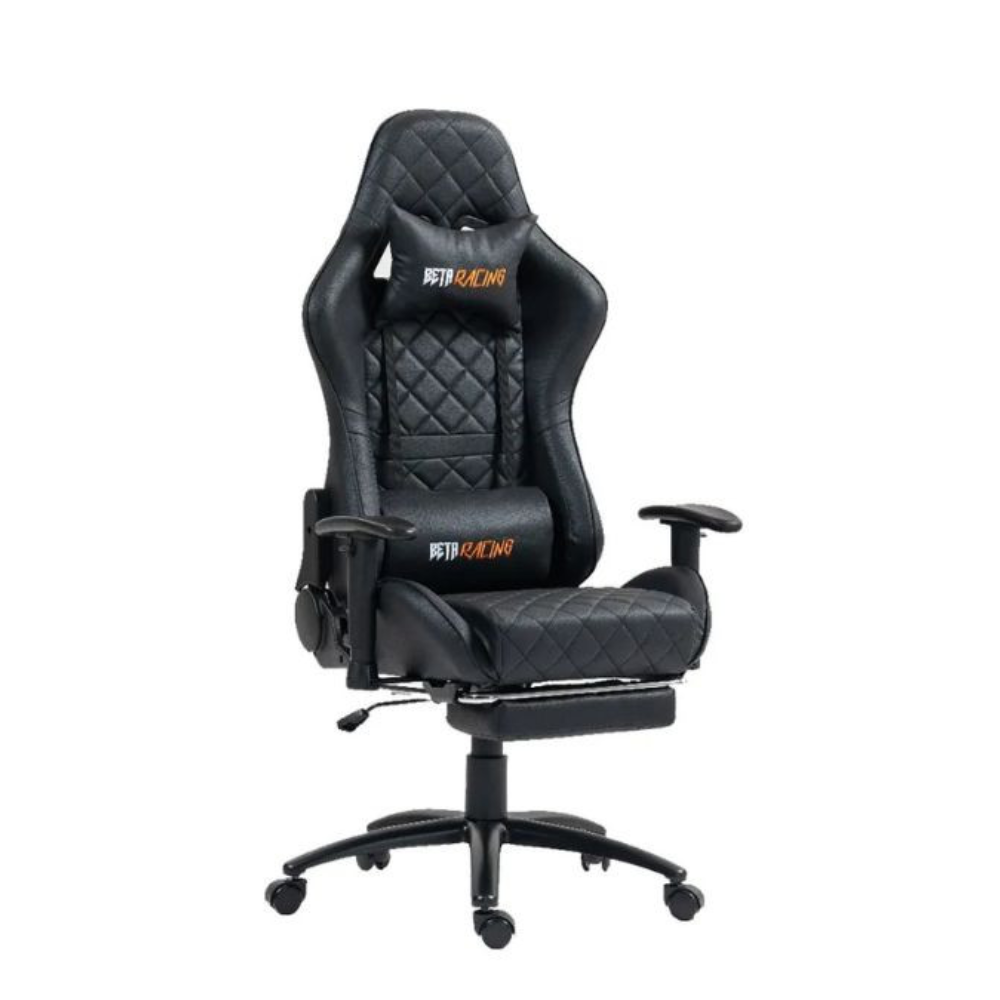 BETA RACING Gaming Chair PVC Molded Foam 4D Armrest Black - 1